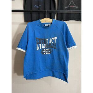 Vintage 90S Everlast Boxing 2 Toned Cropped Boxy Fit Shirt Staining Medium 20x25